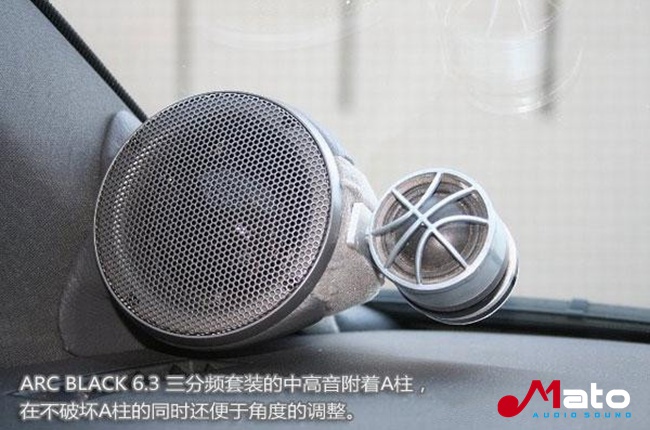 奧迪S4音響改裝ARC BLACK6.3三分頻套裝喇叭和ARC簽名
